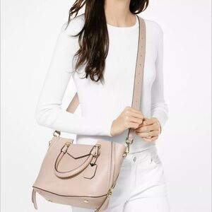 Michael Kors Blakely Leather Satchel Bag, Soft Pink